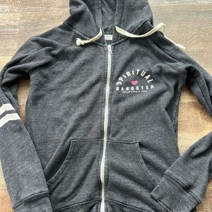 Spiritual Gangster Gray Zip-Up Hoodie